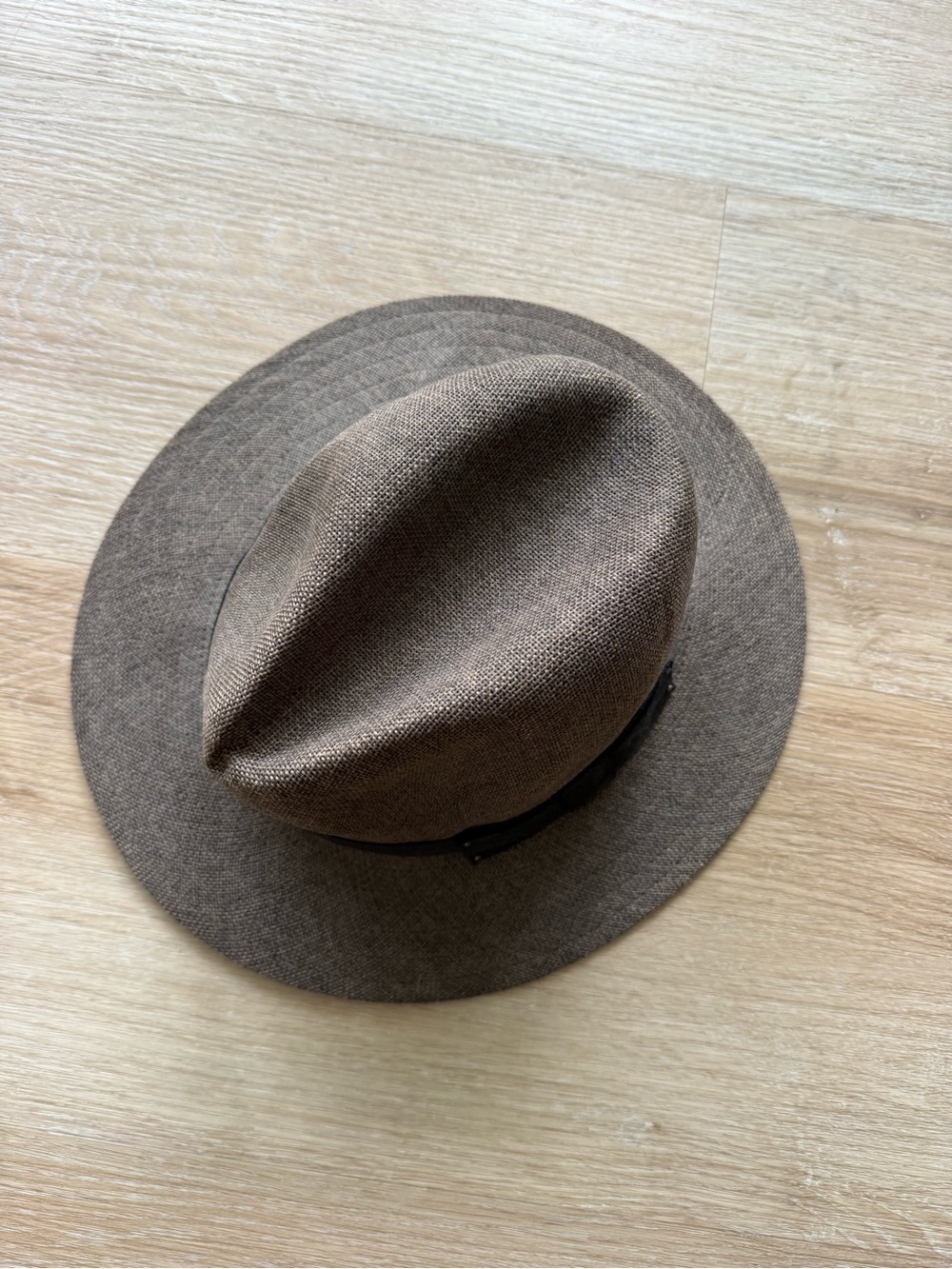 Brown Fedora Hat with Black Band